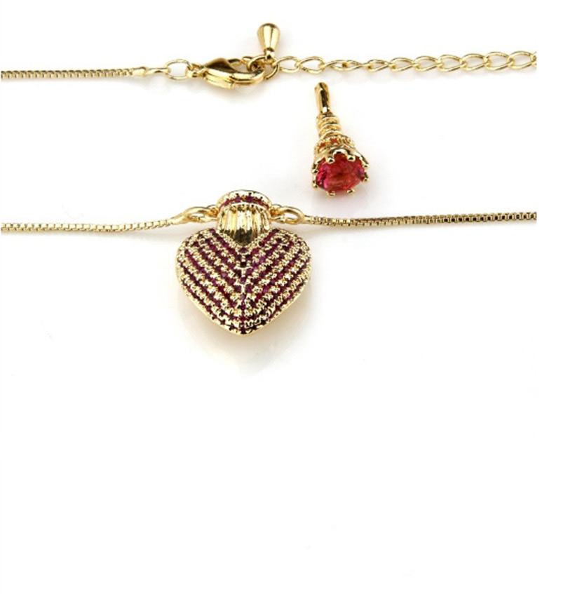 Fashion Pink Heart Shape Decorated Necklace,Necklaces