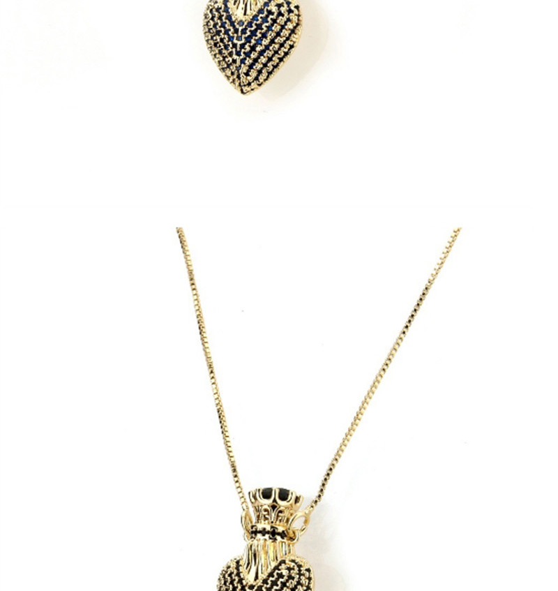 Fashion Blue Heart Shape Decorated Necklace,Necklaces