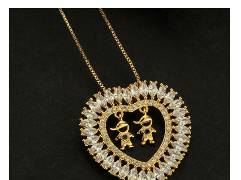 Fashion Gold Color Heart Shape Decorated Necklace,Necklaces