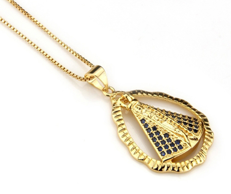 Fashion Gold Color Water Drop Shape Decorated Necklace,Necklaces
