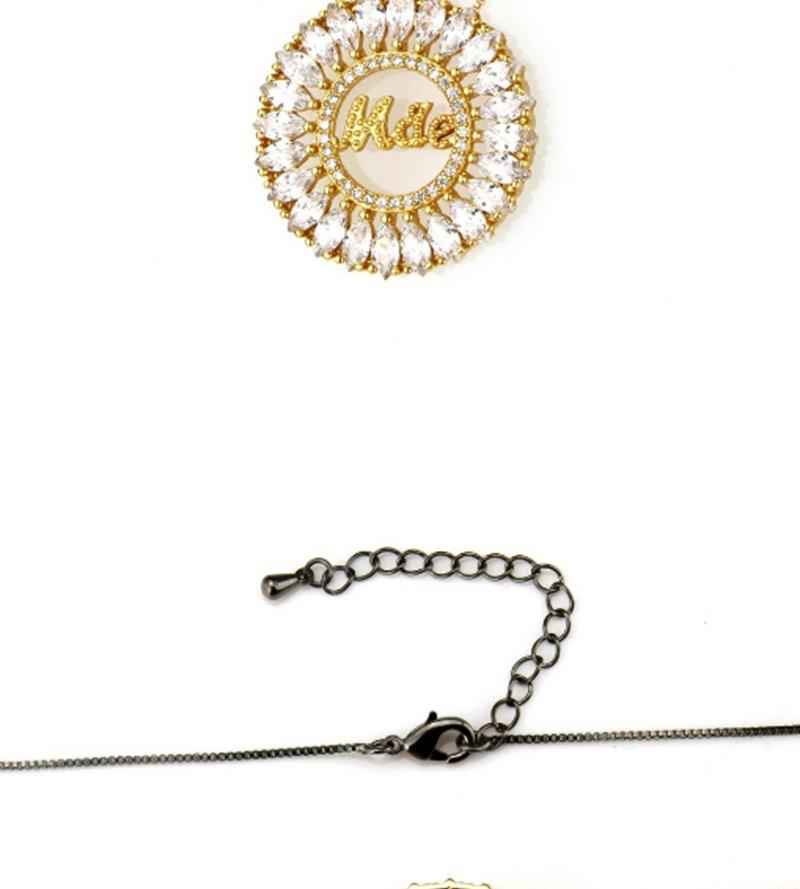 Fashion Black Letter Shape Decorated Necklace,Necklaces