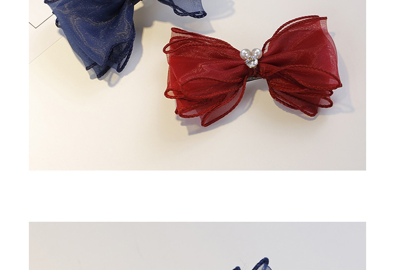 Fashion Claret Red Bowknot Shape Decorated Hair Clip,Hairpins