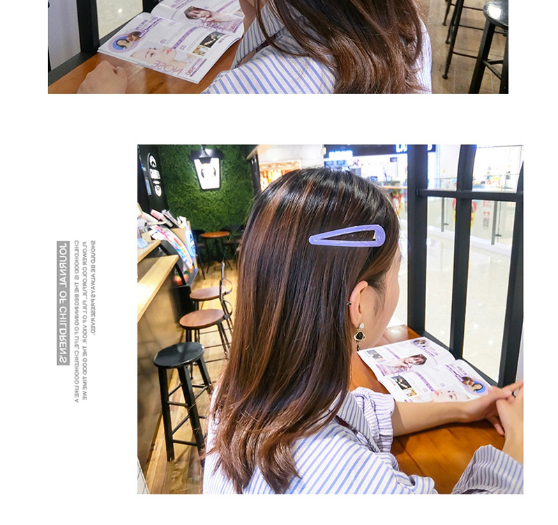 Fashion Purple Square Shape Decorated Hair Clip,Hairpins