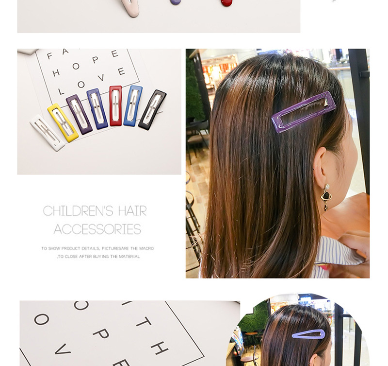 Fashion White Square Shape Decorated Hair Clip,Hairpins