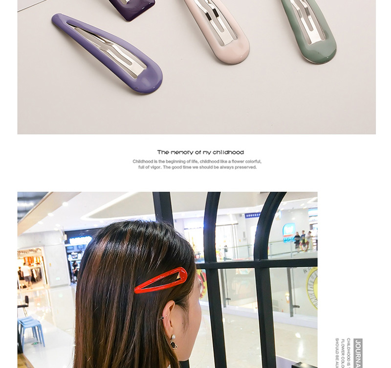 Fashion Purple Square Shape Decorated Hair Clip,Hairpins