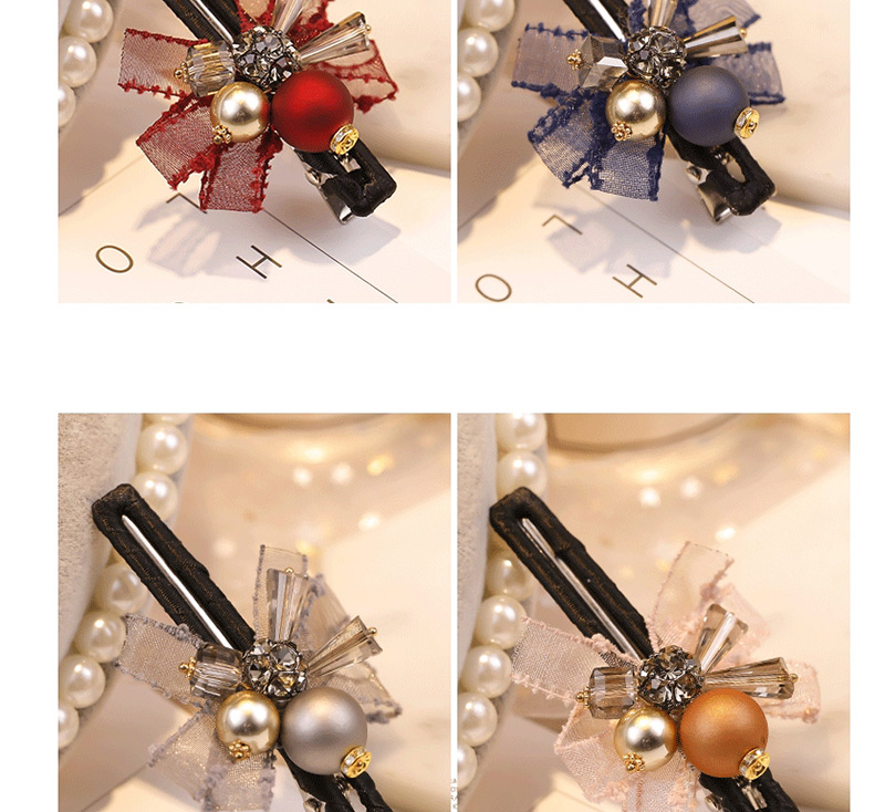 Fashion Navy Diamond&pearl Decorated Hair Clip,Hairpins