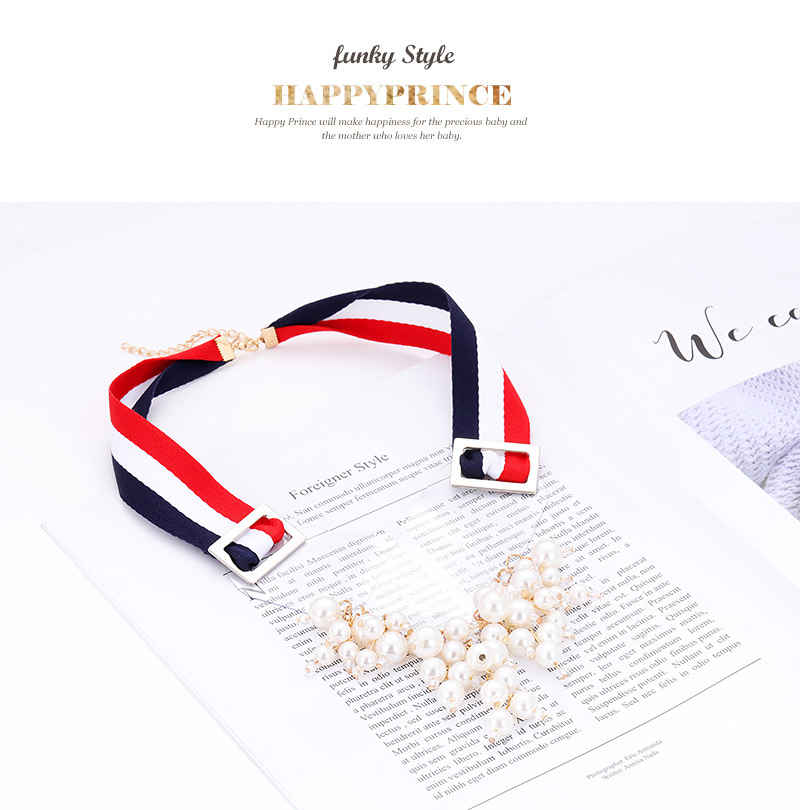 Fashion Multi-color Pearl Decorated Necklace,Bib Necklaces