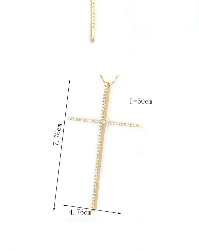Fashion Black+gold Color Cross Shape Decorated Necklace,Necklaces