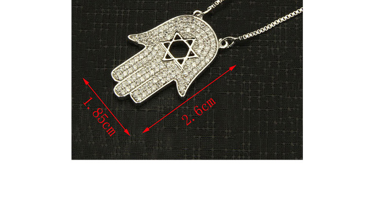 Fashion Silver Color+black Hand Shape Decorated Necklace,Necklaces