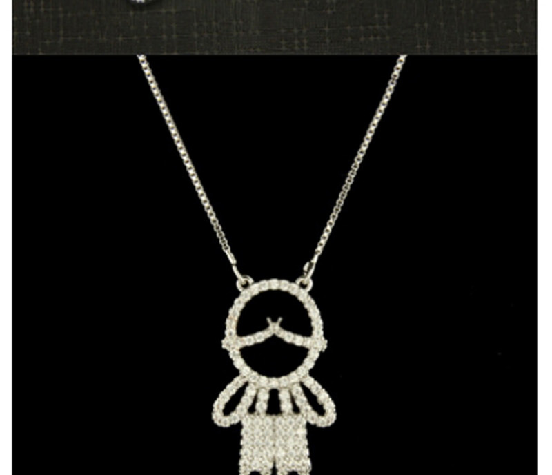 Fashion Silver Color Boy Shape Decorated Necklace,Necklaces