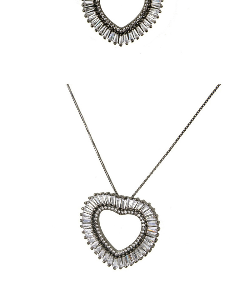 Fashion Black Heart Shape Decorated Jewelry Set,Jewelry Set