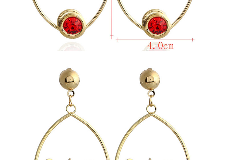 Fashion Red Letter Shape Decorated Earrings,Drop Earrings