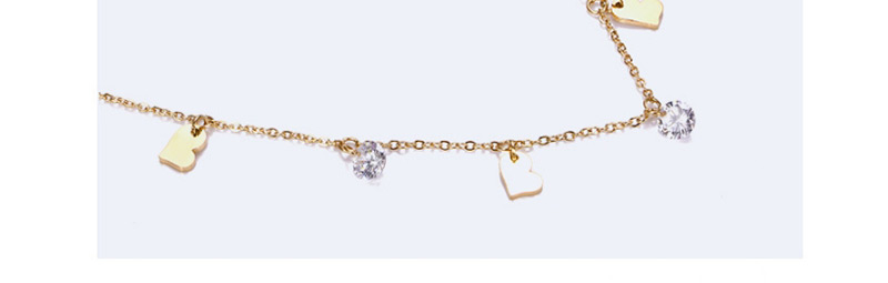 Fashion Rose Gold Heart Shape Decorated Bracelet,Necklaces