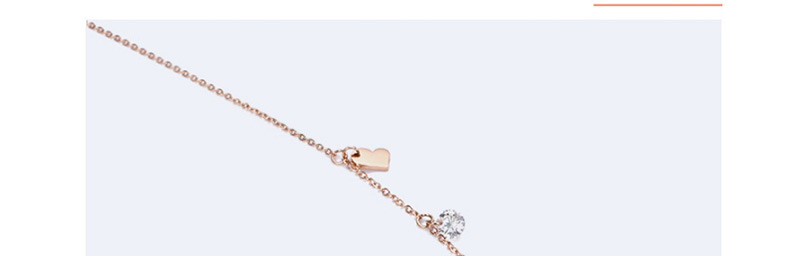 Fashion Rose Gold Heart Shape Decorated Bracelet,Necklaces