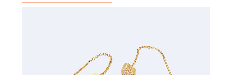 Fashion Rose Gold Heart Shape Decorated Earrings,Earrings