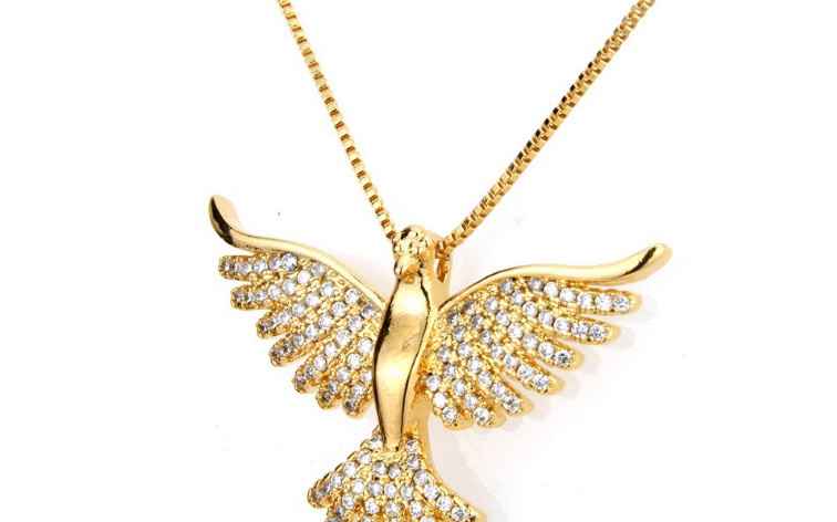 Fashion Gold Color Brid Shape Decorated Necklace,Necklaces