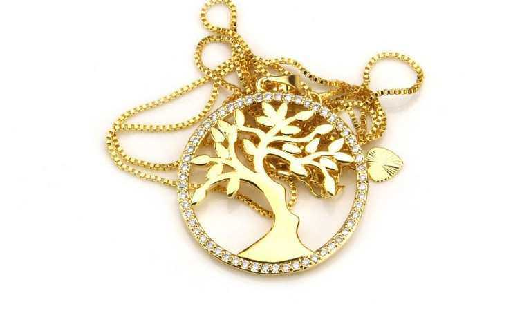 Fashion Gold Color Tree Shape Decorated Necklace,Necklaces