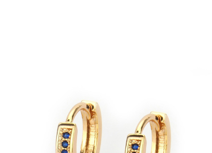 Fashion Sapphire Blue Round Shape Decorated Earrings,Earrings
