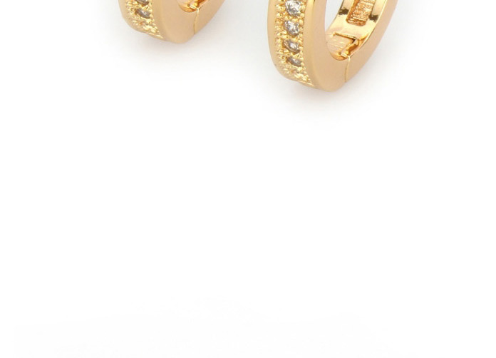 Fashion Champagne Round Shape Decorated Earrings,Earrings