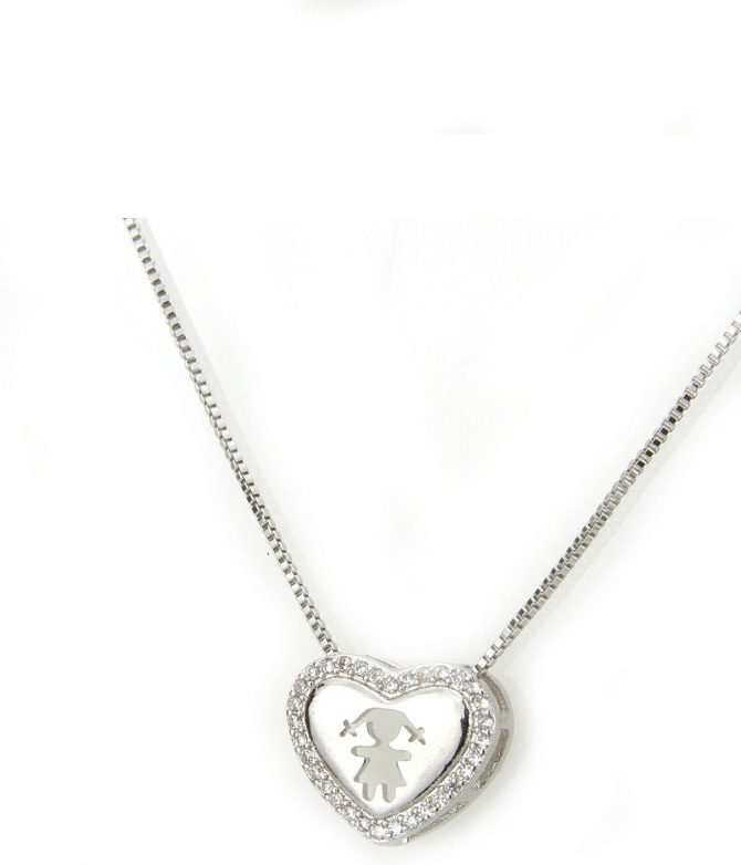 Fashion Silver Color Boy&girl Pattern Decorated Necklace,Necklaces