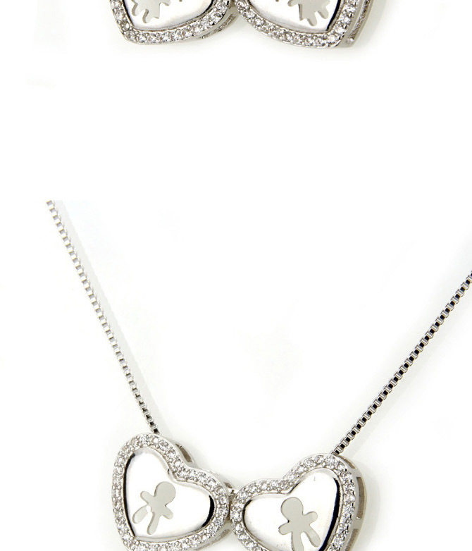 Fashion Silver Color Gril Pattern Decorated Necklace,Necklaces