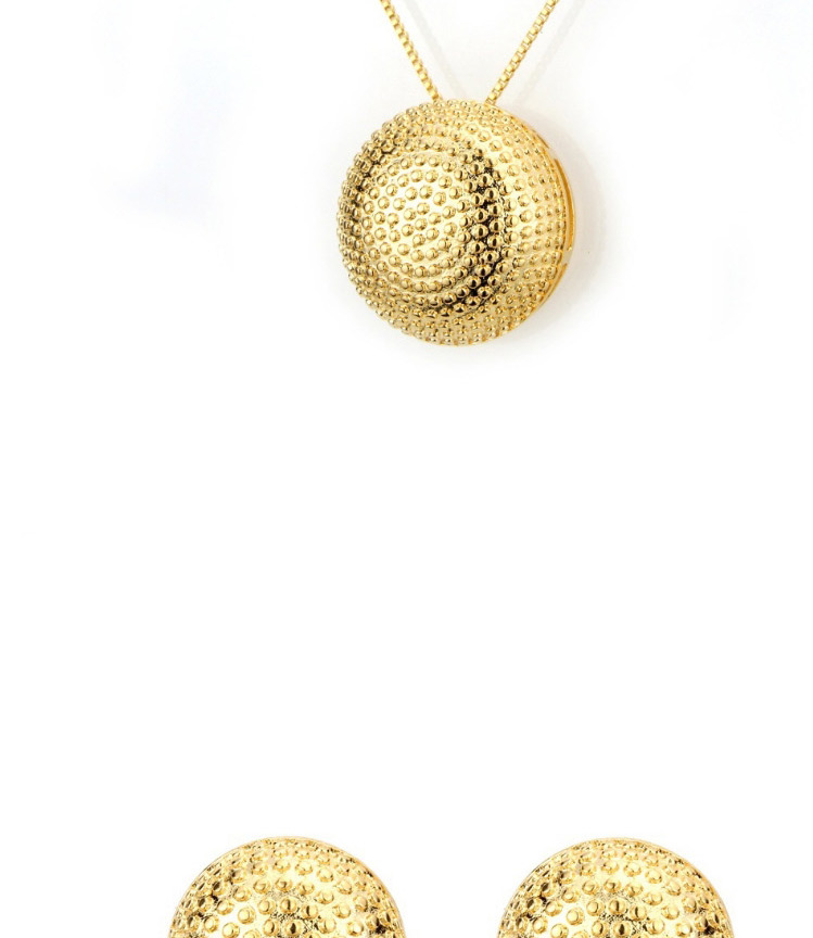 Fashion Gold Color Round Shape Decorated Jewelry Set,Jewelry Set