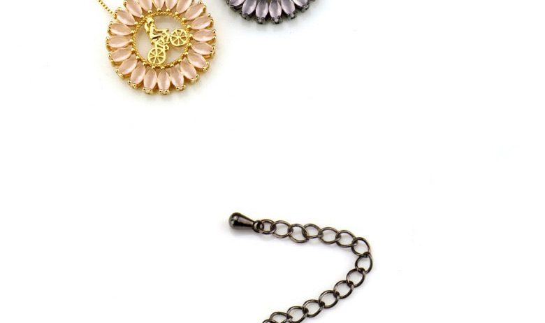 Fashion Black+purple Hollow Out Design Necklace,Necklaces