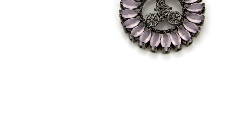 Fashion Black+purple Hollow Out Design Necklace,Necklaces