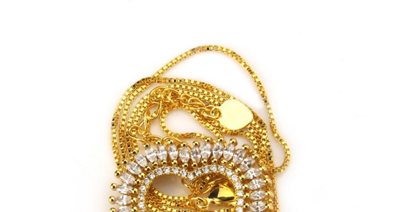 Fashion Gold Color+black Heart Shape Decorated Necklace,Necklaces