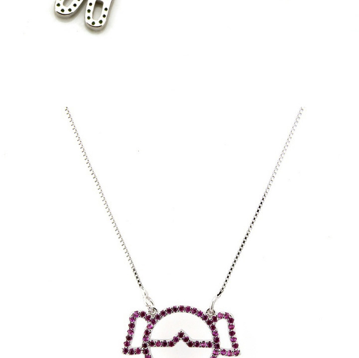 Fashion Purple Gril Pattern Decorated Necklace,Necklaces