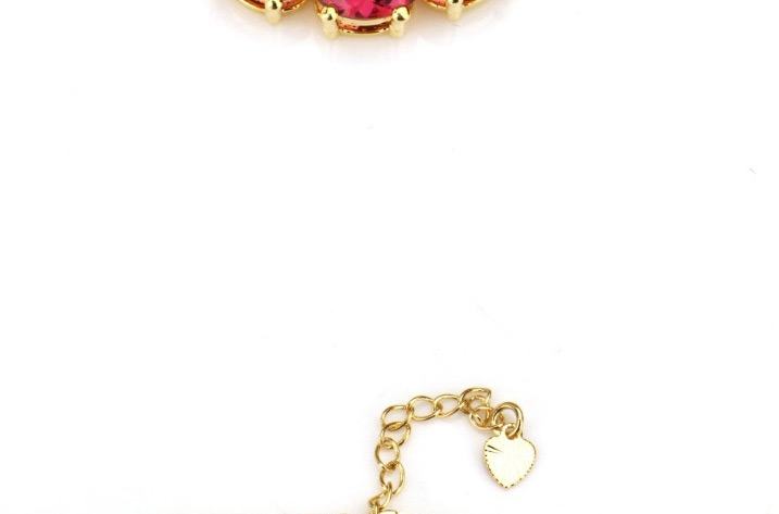 Fashion Red+gold Color Heart Shape Decorated Necklace,Necklaces