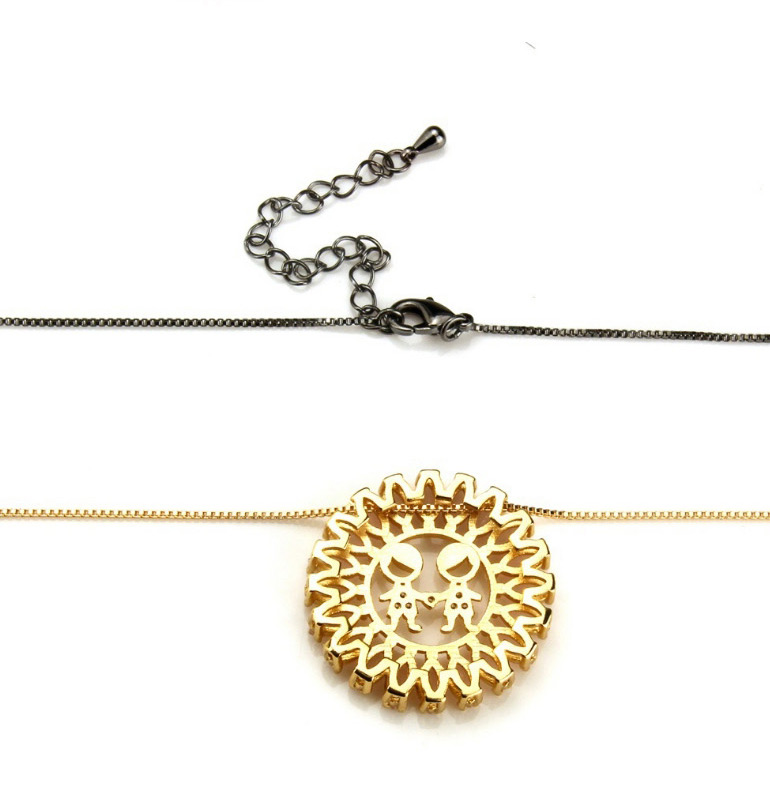 Fashion Black Round Shape Decorated Necklace,Necklaces