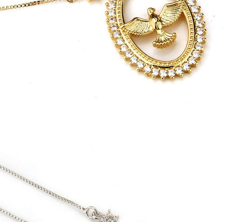 Fashion Silver Color Bird Shape Decorated Necklace,Necklaces