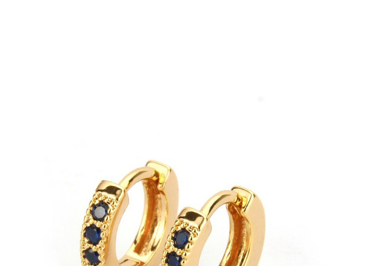 Fashion Gold Color+black Round Shape Decorated Earrings,Earrings