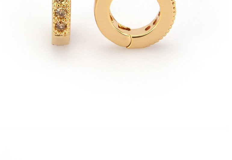 Fashion Gold Color+red Round Shape Decorated Earrings,Earrings