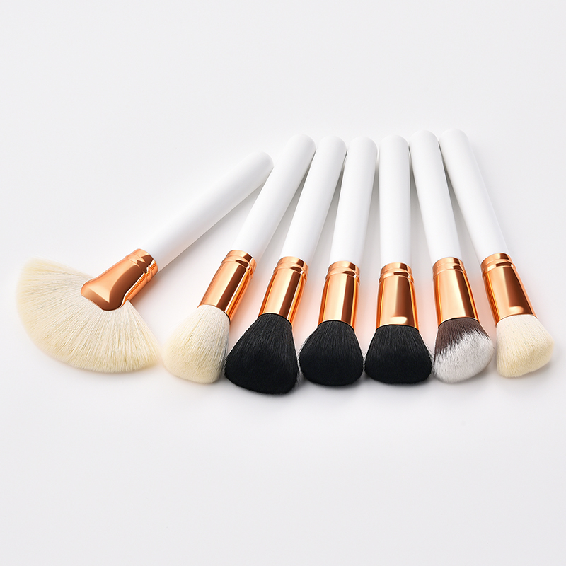 Fashion White Sector Shape Decorated Makeup Brush (7 Pcs),Beauty tools