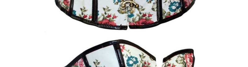 Fashion Multi-color Flower Pattern Decorated Corset,Shapewear