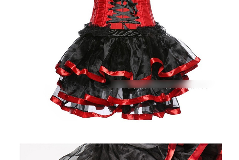 Fashion Red Button Shape Decorated Corset (with Dress),Shapewear