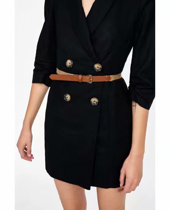 Fashion Black Button Decorated Coat,Coat-Jacket