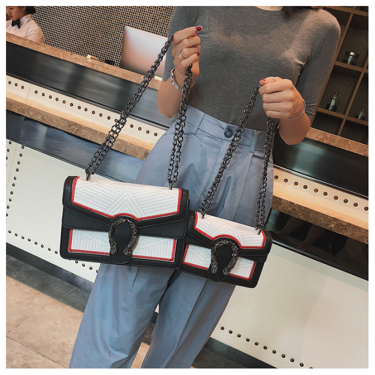 Fashion Black Square Shape Design Shoulder Bag(small),Shoulder bags