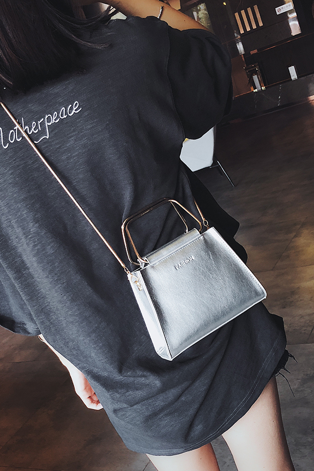 Fashion Black Pure Color Decorated Simple Handbag,Handbags
