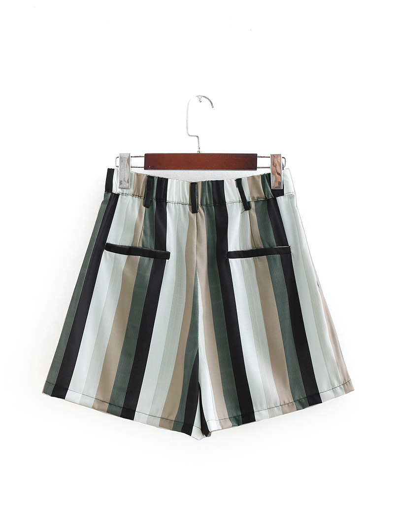 Fashion Multi-color Stripe Pattern Decorated Short Pants,Shorts