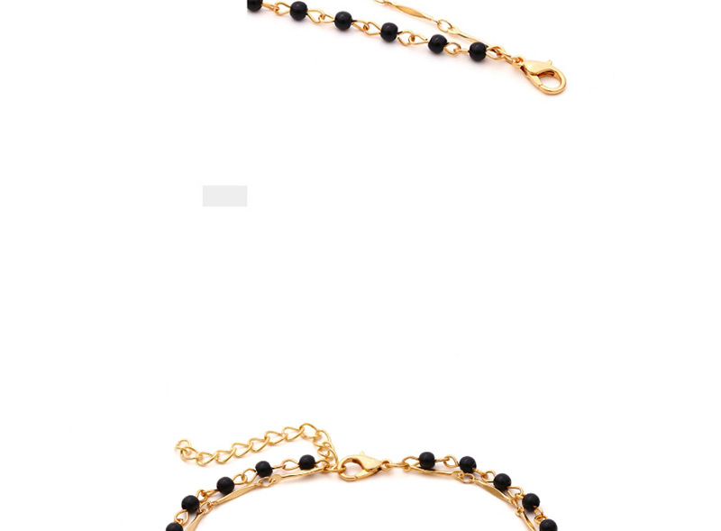 Simple Silver Color+black Bead Decorated Anklet,Fashion Anklets