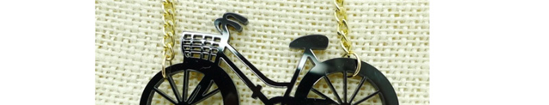 Fashion Black Bicycle Shape Decorated Necklace,Pendants