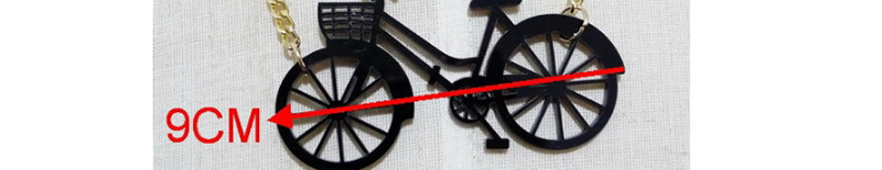 Fashion Black Bicycle Shape Decorated Necklace,Pendants
