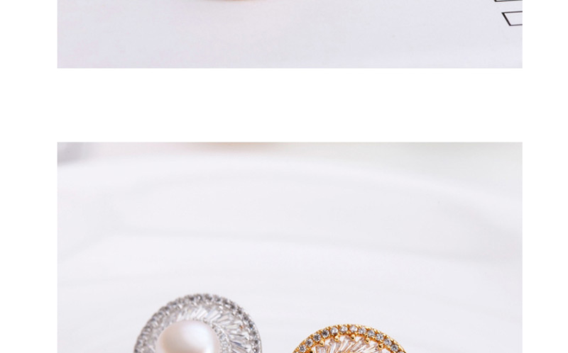Fashion Silver Color+white Pearl&diamond Decorated Earrings,Earrings