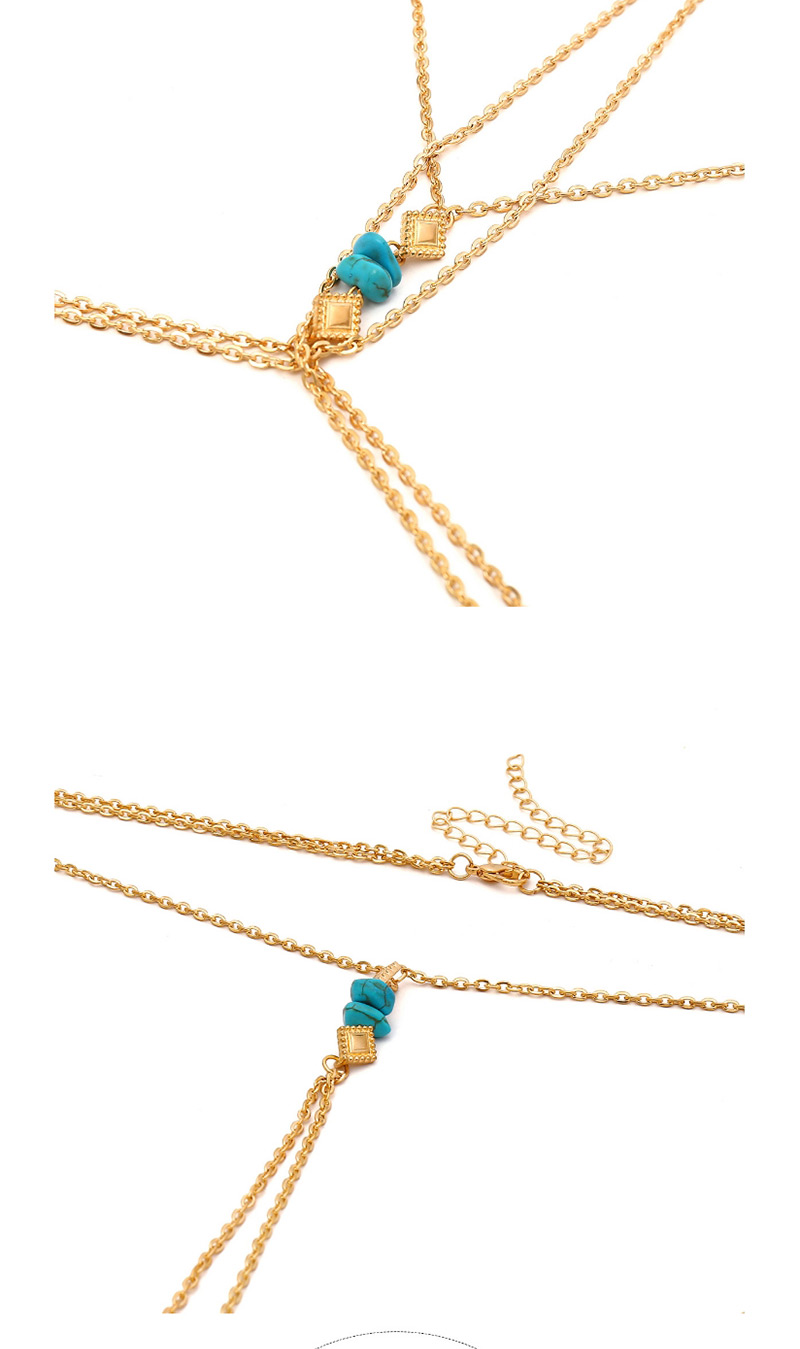 Vintage Gold Color Multi-layer Design Pure Color Body Chain,Body Piercing Jewelry
