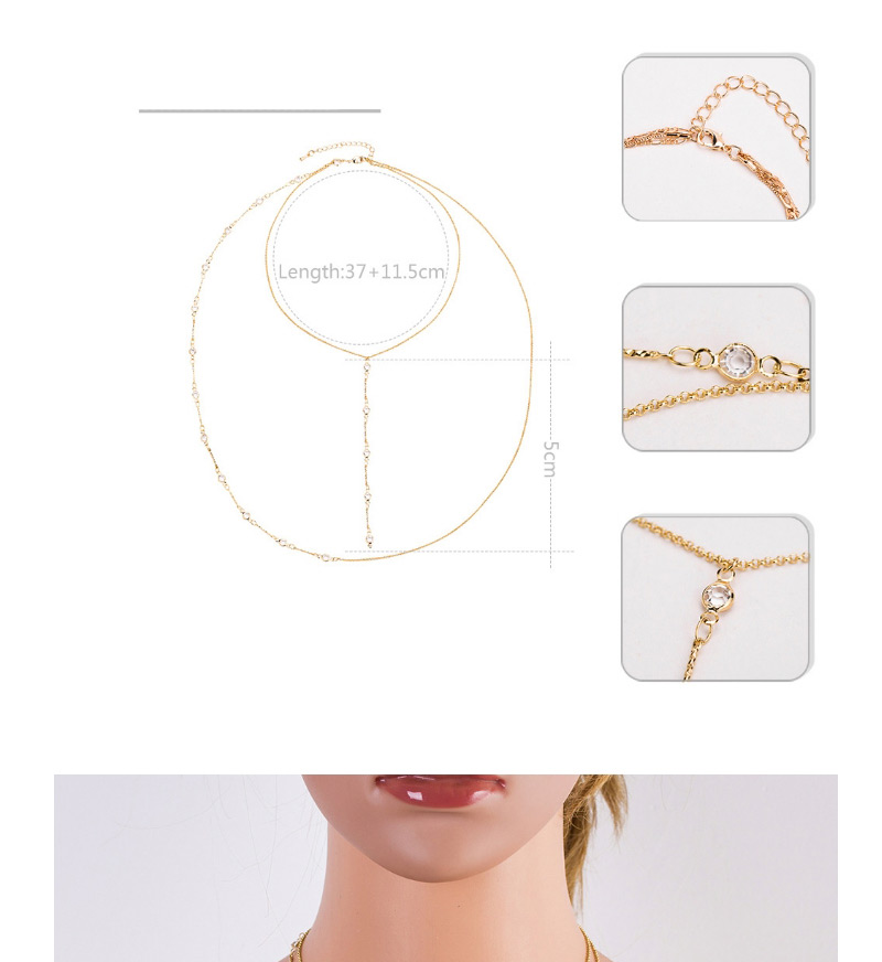 Fashion Gold Color Double Layer Design Pure Color Choker,Multi Strand Necklaces