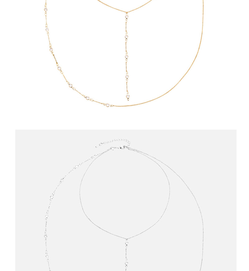 Fashion Gold Color Double Layer Design Pure Color Choker,Multi Strand Necklaces