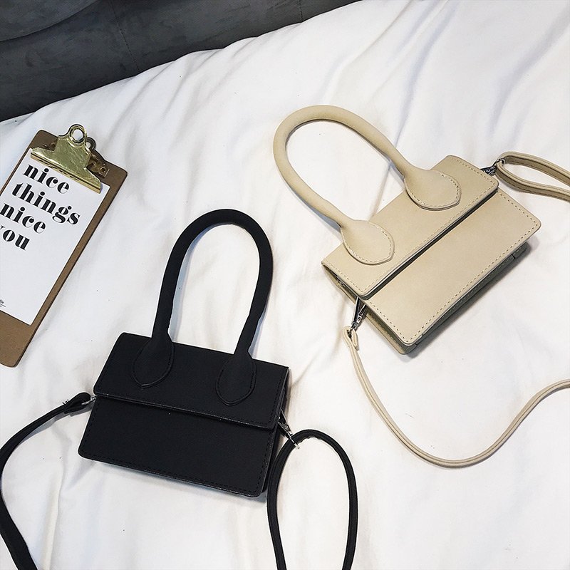 Fashion Beige Pure Color Design Mini Shoulder Bag,Handbags